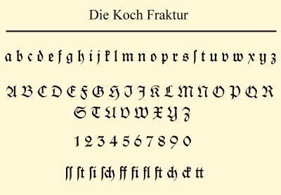 Die Koch Fraktur, entstanden 1920/21, ursprnglich unter dem Namen Eine deutsche Schrift erschienen.