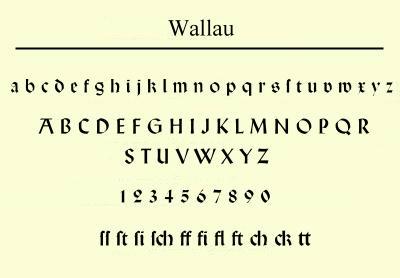 In den Jahren 1924 bis 1936 erschuf Rudolf Koch die rundgotische Schrift Wallau.